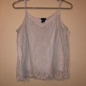 Thin strap lace crop top